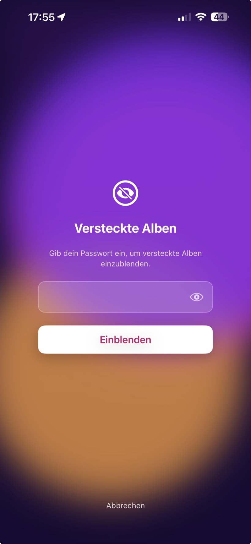 Versteckte Alben – Einblenden per Passwort